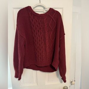 Free People Sweater Wine Color M